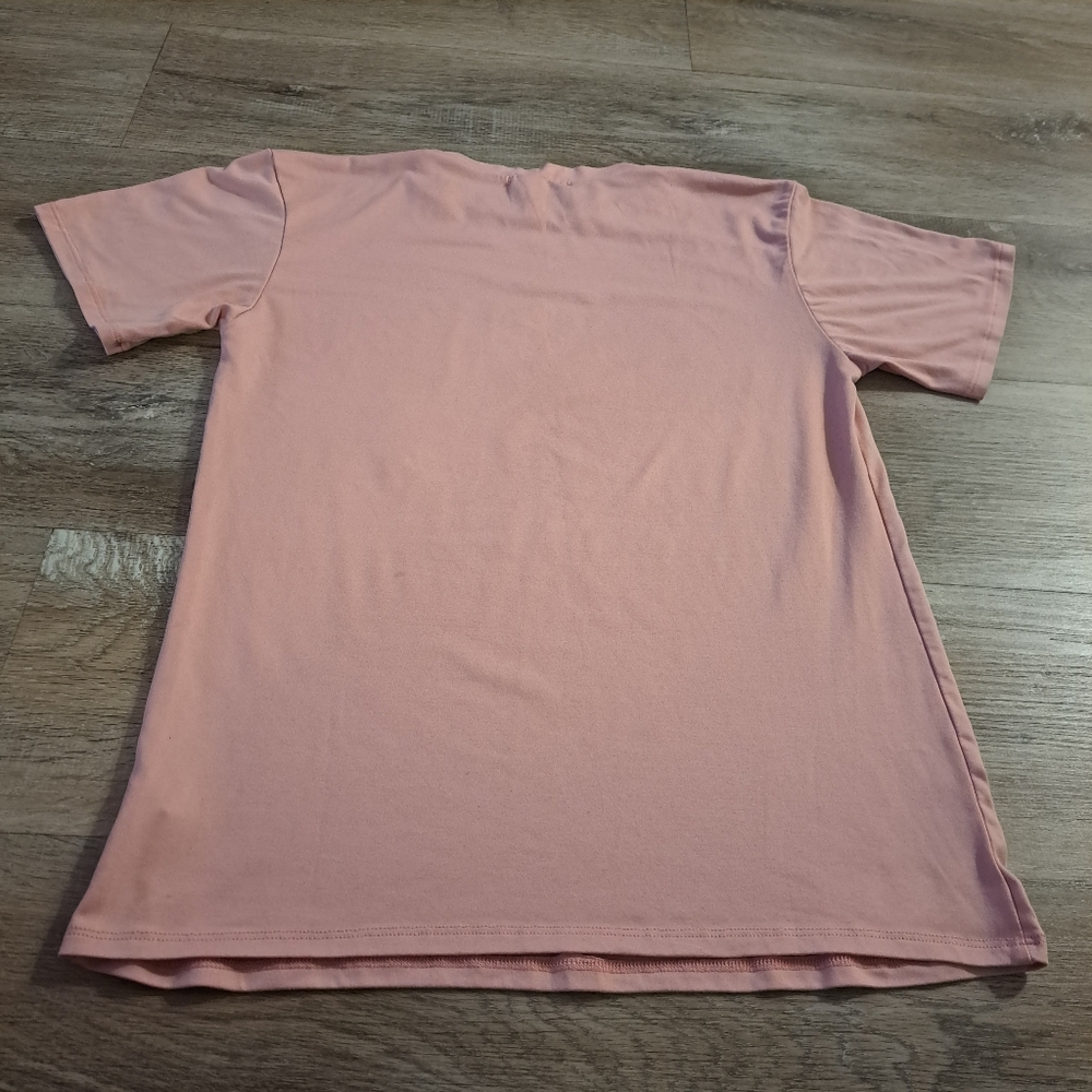 Heaven Sent Dusty Rose Graphic T-Shirt Relaxed Fit Women's Size XS - Picture 2 of 8